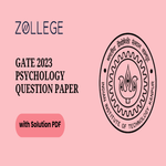 GATE 2023 Psychology Question Paper with Solution Pdf